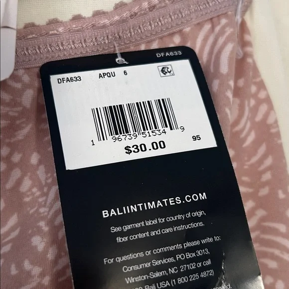 NWT Bali skimp skamp 3 pack brief panty set size medium - Picture 4 of 5